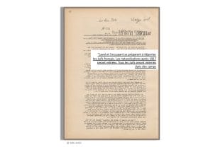 <span style="float: left; font-size: 26px; font-weight: bold; color: black;">1</span> Organisation de la lutte armée sur tout le territoire 2 s10.pa1 .013 unzer wort 20dec 1942 trad mg MRJ MOI