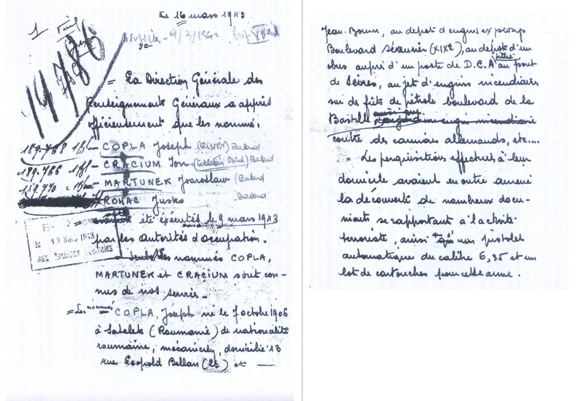 <span style="float: left; font-size: 26px; font-weight: bold; color: black;">1</span> Organisation de la lutte armée sur tout le territoire 35 s10.pa1 .016 avis execution mars 1943 mg scaled MRJ MOI