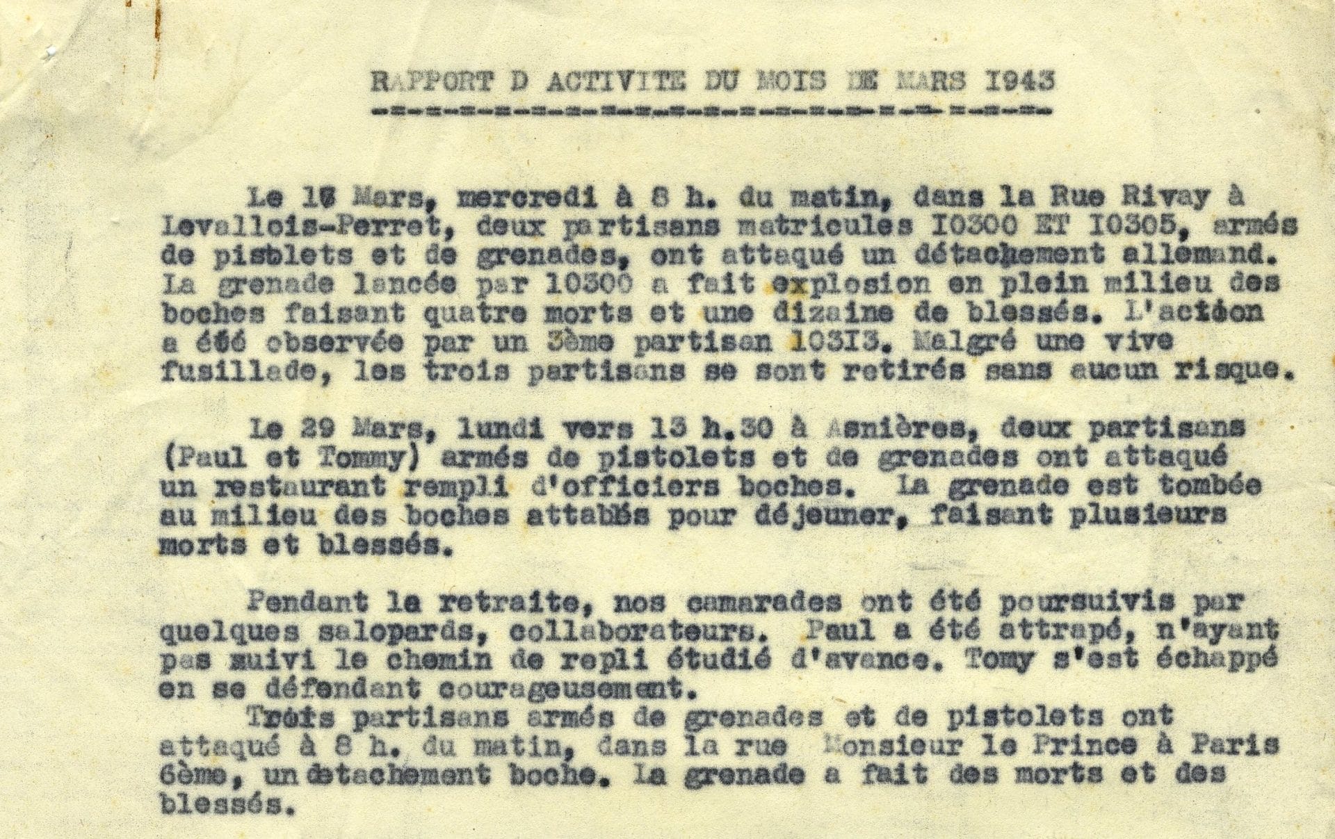 <span style="float: left; font-size: 26px; font-weight: bold; color: black;">1</span> Organisation de la lutte armée sur tout le territoire 45 s10.pa1 .018 rapport ftp moi mars43 mg MRJ MOI