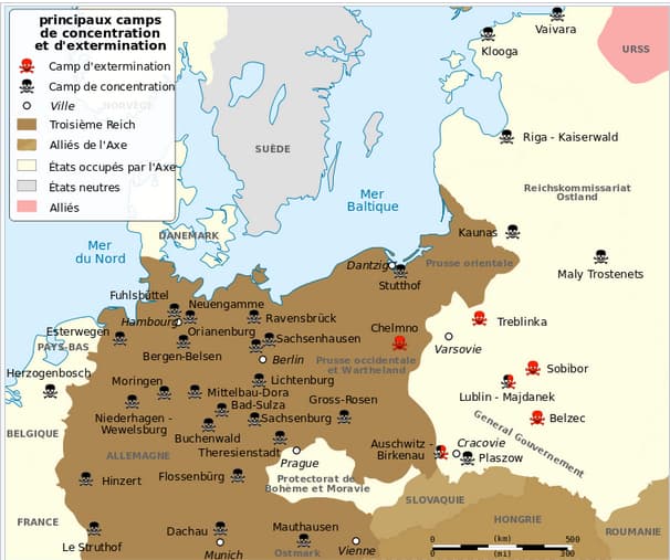 <span style="float: left; font-size: 26px; font-weight: bold; color: black;">1</span> Regroupement de la Résistance juive communiste 59 s11.pa1 .011 ww2 carte camps nazis MRJ MOI