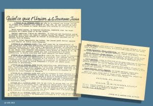 <span style="float: left; font-size: 26px; font-weight: bold; color: black;">1</span> Regroupement de la Résistance juive communiste 41 s11.pa1 .016 ujj 1943 p1 2.mg MRJ MOI