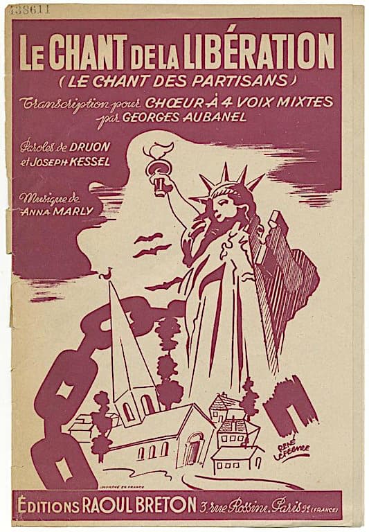 <span style="float: left; font-size: 26px; font-weight: bold; color: black;">1</span> Regroupement de la Résistance juive communiste 69 s11.pa1 .018 chant des partisans MRJ MOI