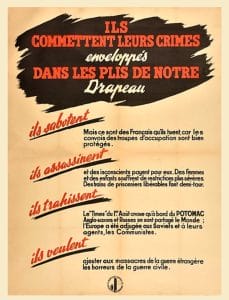 <span style="float: left; font-size: 26px; font-weight: bold; color: black;">1</span> Service du travail obligatoire et propagande 14 s12.pa1 .012 affiche contre resistance mg MRJ MOI
