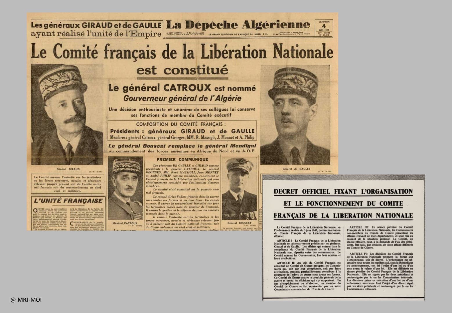 <span style="float: left; font-size: 26px; font-weight: bold; color: black;">1</span> Contre le nazisme et Vichy : convergence des forces 35 s13.pa1 .015 cfln depeche 4 juin43 mg MRJ MOI