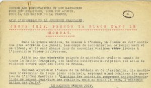 <span style="float: left; font-size: 26px; font-weight: bold; color: black;">1</span> Contre le nazisme et Vichy : convergence des forces 27 s13.pa1 .018 tract ujj extraitp1 MRJ MOI