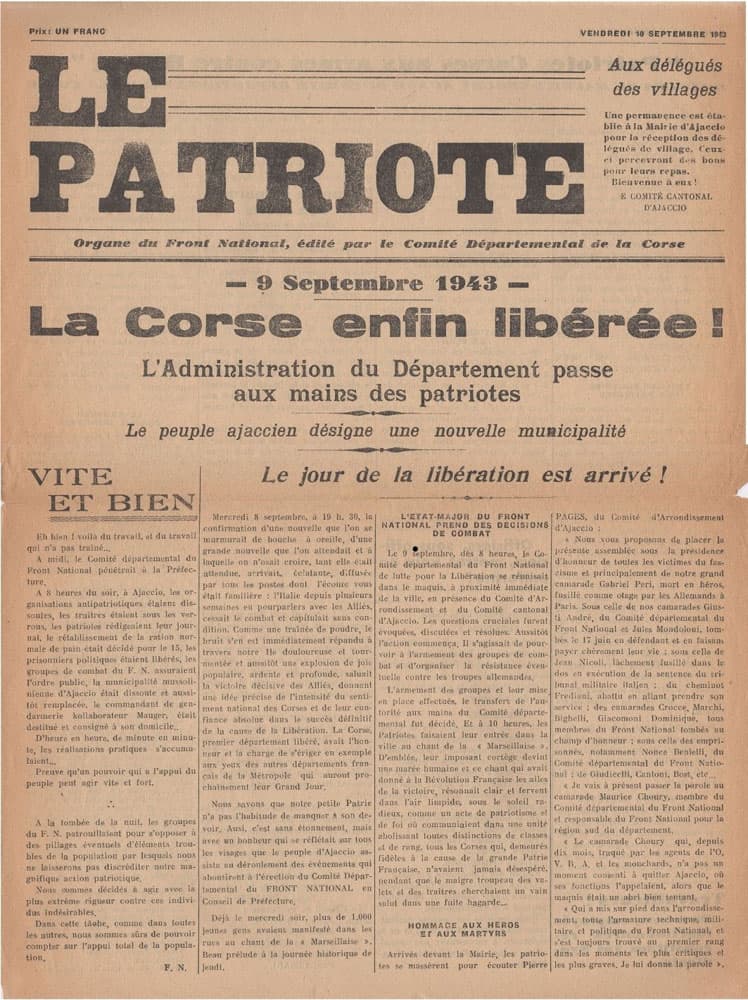 <span style="float: left; font-size: 26px; font-weight: bold; color: black;">2</span> Fédération des mouvements juifs 24 s13.pa2 .002 le patriote 10 sept43 MRJ MOI