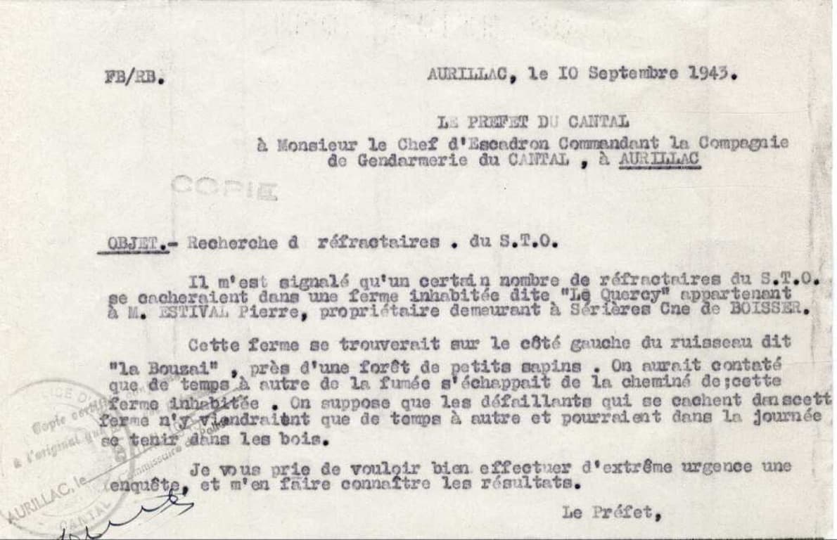 <span style="float: left; font-size: 26px; font-weight: bold; color: black;">2</span> Fédération des mouvements juifs 28 s13.pa2 .008 lettre2 delation cantal MRJ MOI