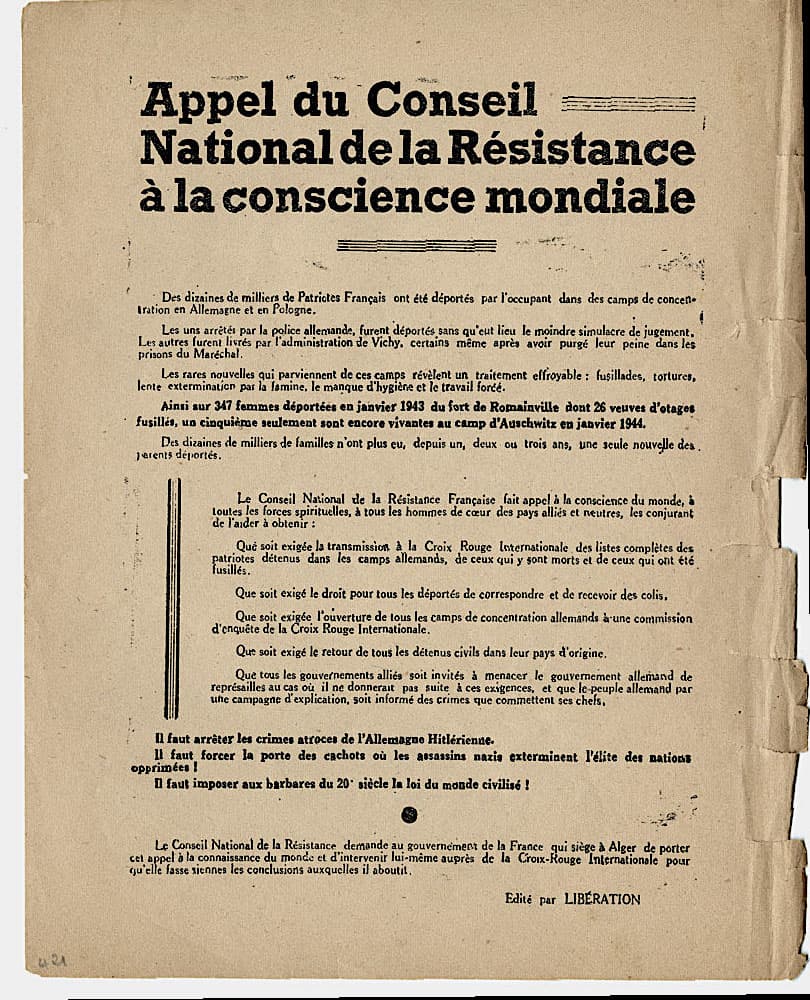 <span style="float: left; font-size: 26px; font-weight: bold; color: black;">2</span> Fédération des mouvements juifs 27 s13.pa2 .009 appel cnr juin 43 MRJ MOI
