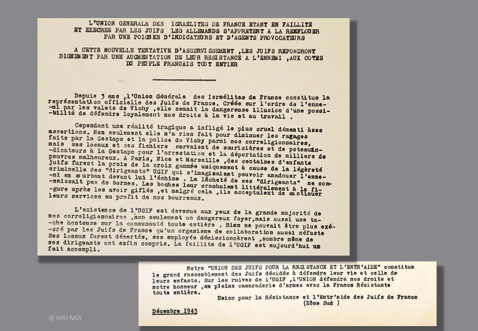 <span style="float: left; font-size: 26px; font-weight: bold; color: black;">2</span> Fédération des mouvements juifs 32 s13.pa2 .013 ujre ugif.mg MRJ MOI