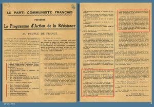 <span style="float: left; font-size: 26px; font-weight: bold; color: black;">3</span> Programme du Conseil National de la Résistance et combats sur le terrain 21 s13.pa3 .005 pcf programme cnr.mg MRJ MOI