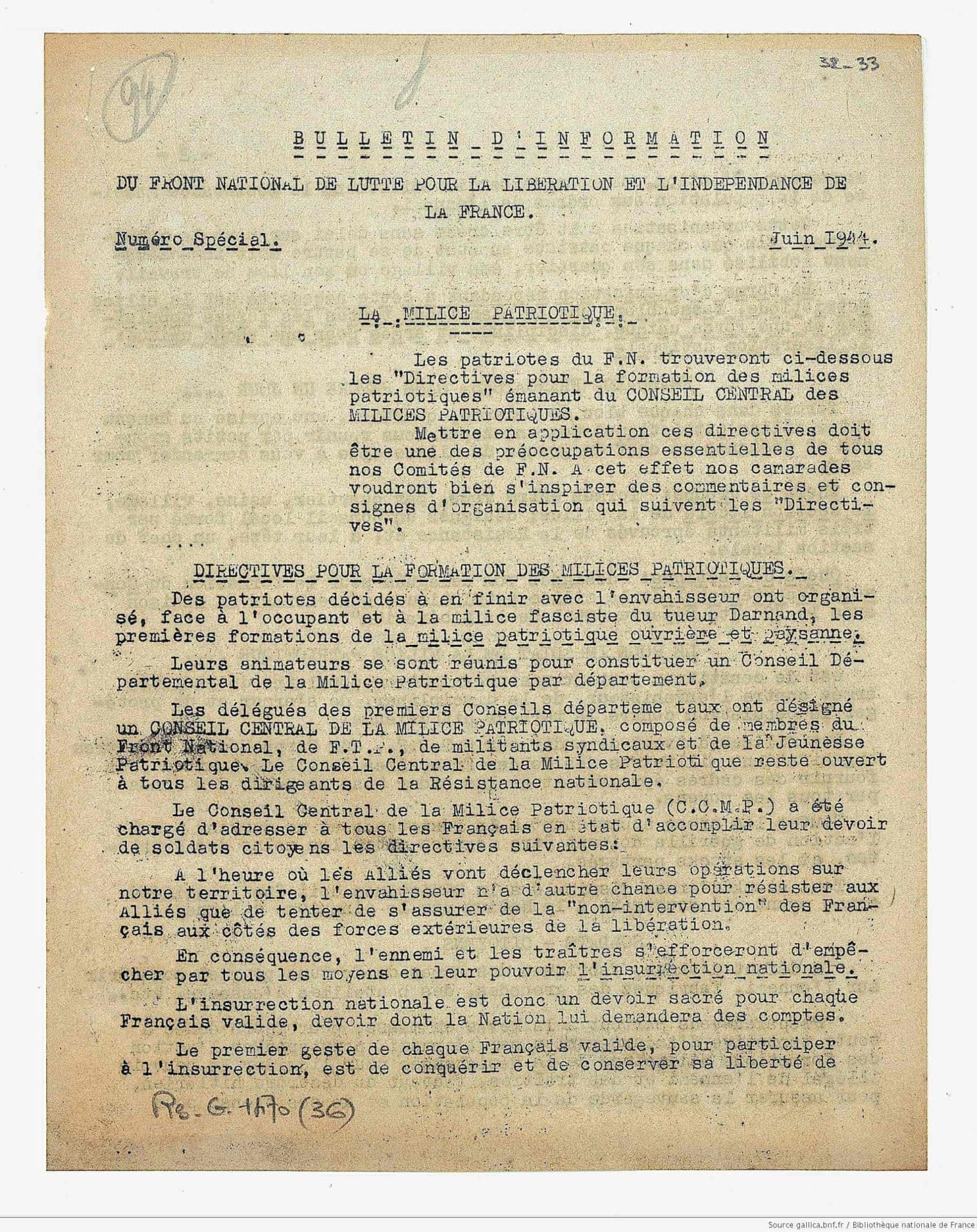 <span style="float: left; font-size: 26px; font-weight: bold; color: black;">1</span> Vers l’insurrection nationale 32 s14.pa1 .010 bulletin front nat juin44 scaled MRJ MOI