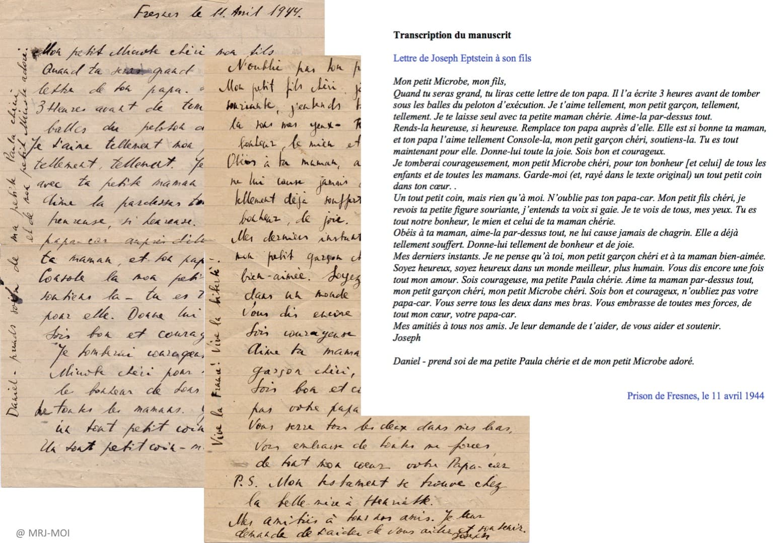 <span style="float: left; font-size: 26px; font-weight: bold; color: black;">2</span> Derniers sursauts de la collaboration et du nazisme 30 s14.pa2 .007 lettre epstein mg MRJ MOI