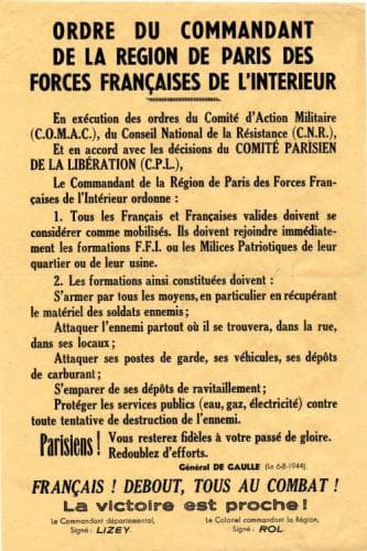 <span style="float: left; font-size: 26px; font-weight: bold; color: black;">4</span> Insurrections populaires. Engagement des jeunes Juifs 38 s14.pa4 .001 appel rol tanguy 17 aout44 MRJ MOI