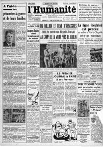 <span style="float: left; font-size: 26px; font-weight: bold; color: black;">2</span> Création de la Commission Centrale de l’Enfance (CCE) 5 s15.pa1 .001 humanite 18sept44 auschwitz MRJ MOI