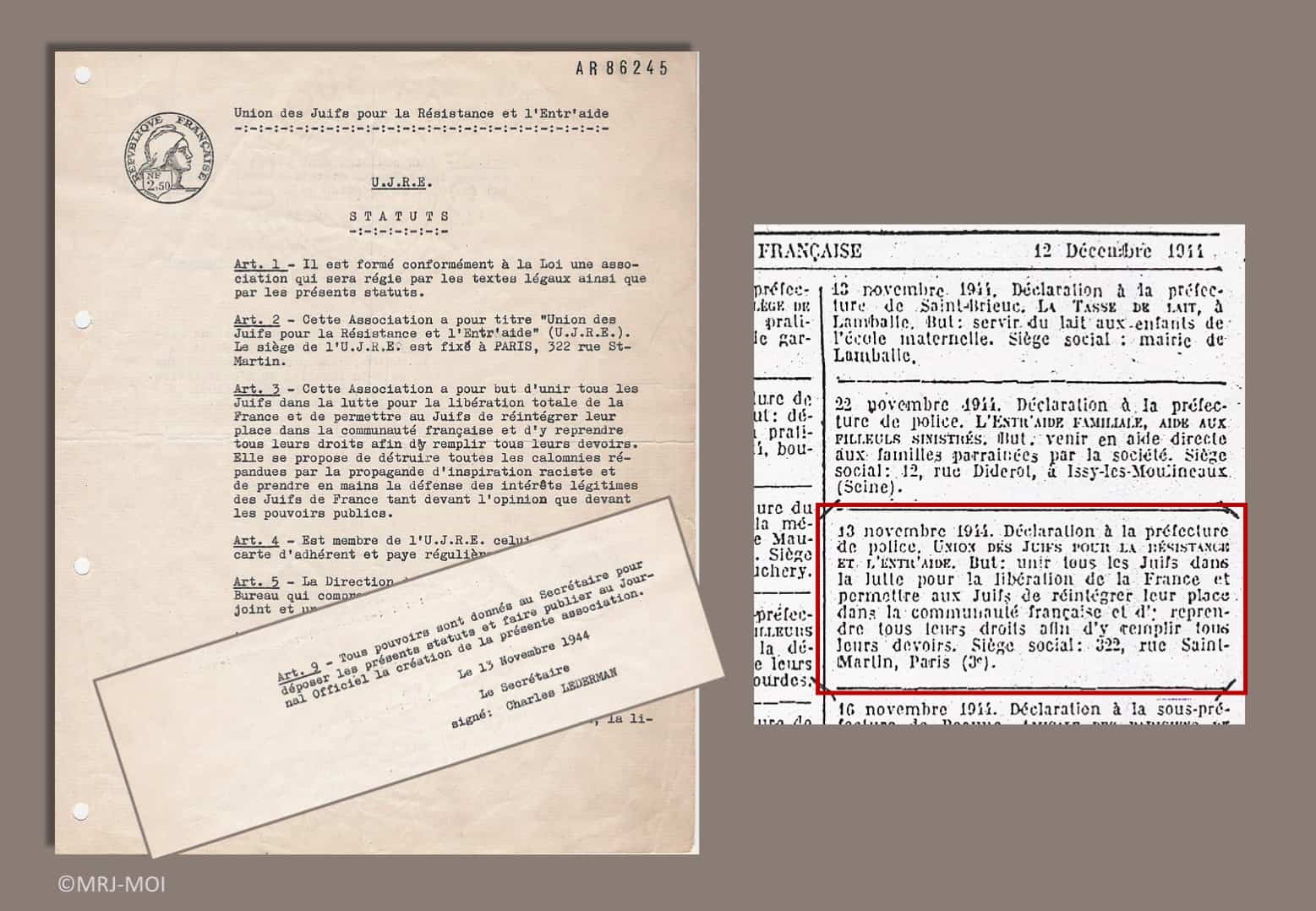 <span style="float: left; font-size: 26px; font-weight: bold; color: black;">2</span> Création de la Commission Centrale de l’Enfance (CCE) 56 MRJ MOI