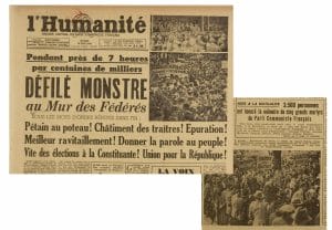 <span style="float: left; font-size: 26px; font-weight: bold; color: black;">2</span> Création de la Commission Centrale de l’Enfance (CCE) 7 s15.pa2 .010 humanite 29mai 1945.p.1 mg MRJ MOI