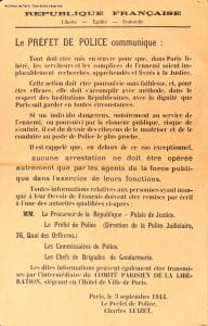 <span style="float: left; font-size: 26px; font-weight: bold; color: black;">2</span> Création de la Commission Centrale de l’Enfance (CCE) 17 s15.pa2 .014 annonce prefet police epuration MRJ MOI