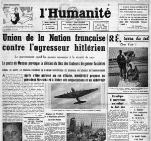 <span style="float: left; font-size: 26px; font-weight: bold; color: black;">2</span> Le pacte germano-soviétique 7 s2.pa2 .012 humanite 26aout 1939 MRJ MOI