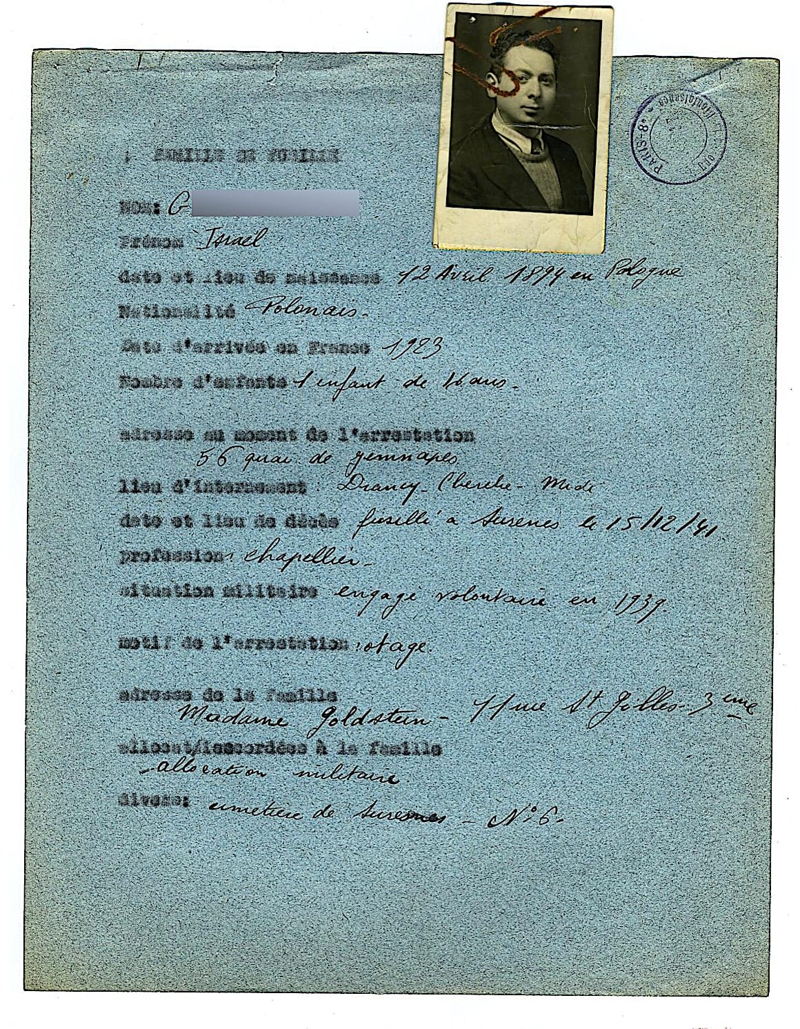 <span style="float: left; font-size: 26px; font-weight: bold; color: black;">1</span> Engagement des Juifs immigrés dans la guerre 68 s3.pa1 .007 israel.g engage volontaire MRJ MOI
