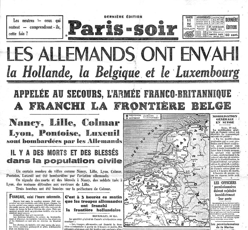 <span style="float: left; font-size: 26px; font-weight: bold; color: black;">1</span> Engagement des Juifs immigrés dans la guerre 51 s3.pa1 .009 paris soirextr invasions 11mai 1940 MRJ MOI