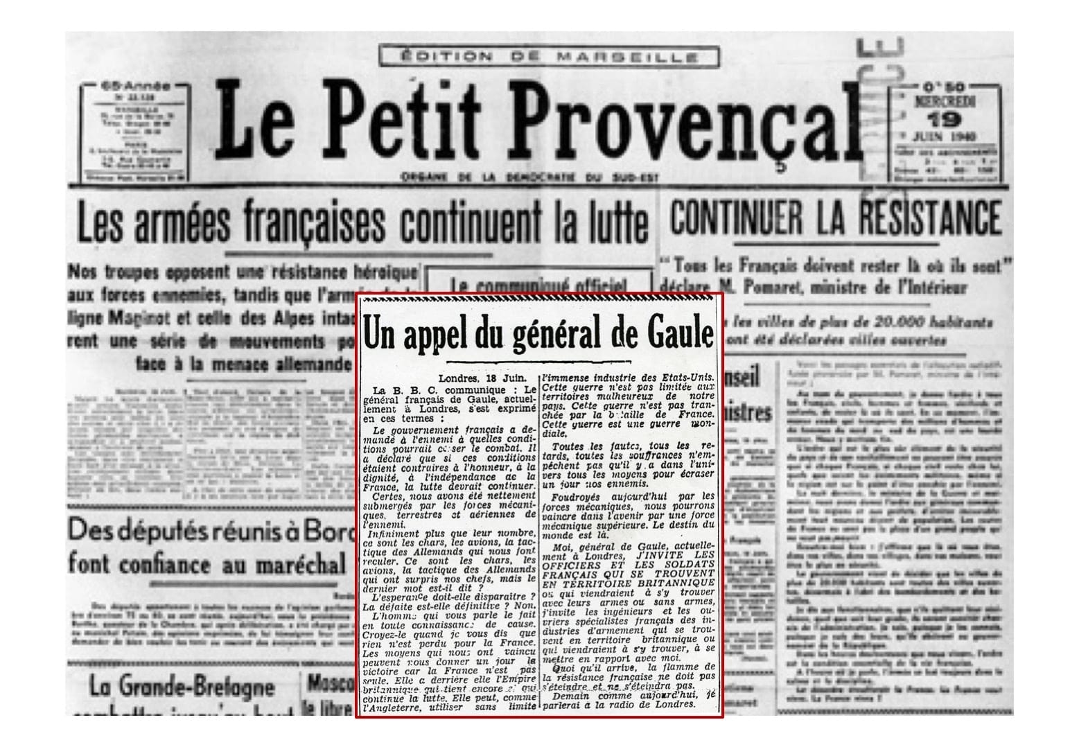 <span style="float: left; font-size: 26px; font-weight: bold; color: black;">1</span> Engagement des Juifs immigrés dans la guerre 50 s3.pa1 .020 le progres 20juin 1940 MRJ MOI
