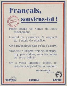 <span style="float: left; font-size: 26px; font-weight: bold; color: black;">2</span> De la collaboration à l’antisémitisme d'État 11 s3.pa2 .012 affi.rev .nationale juin 1940 MRJ MOI