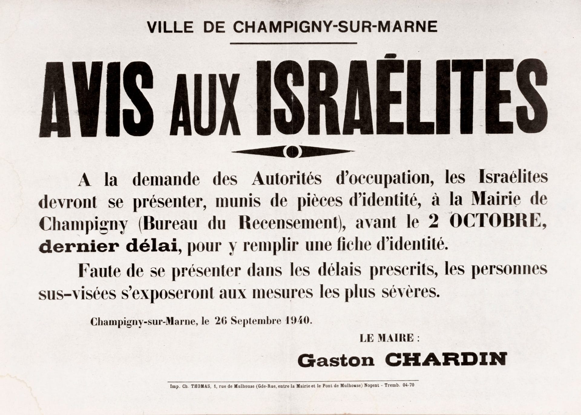<span style="float: left; font-size: 26px; font-weight: bold; color: black;">2</span> De la collaboration à l’antisémitisme d'État 52 s3.pa2 .020 recensement 26sept 1940 MRJ MOI