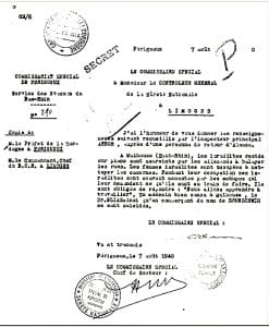 <span style="float: left; font-size: 26px; font-weight: bold; color: black;">2</span> De la collaboration à l’antisémitisme d'État 33 s3.pa2 .022 israelites perigueux 7aout 1940 MRJ MOI