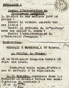 <span style="float: left; font-size: 26px; font-weight: bold; color: black;">1</span> Premier statut des Juifs 19 s4.pa1 .014 tract etudiants nov 1940 MRJ MOI