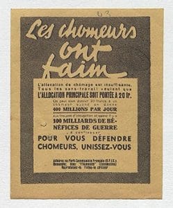 <span style="float: left; font-size: 26px; font-weight: bold; color: black;">1</span> Premier statut des Juifs 21 s4.pa1 .015 tracts faim pcf 1941 MRJ MOI