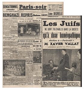 <span style="float: left; font-size: 26px; font-weight: bold; color: black;">3</span> Camps d’internement et premières rafles 11 s4.pa3 .002 paris soir 5avril 1941 mg MRJ MOI