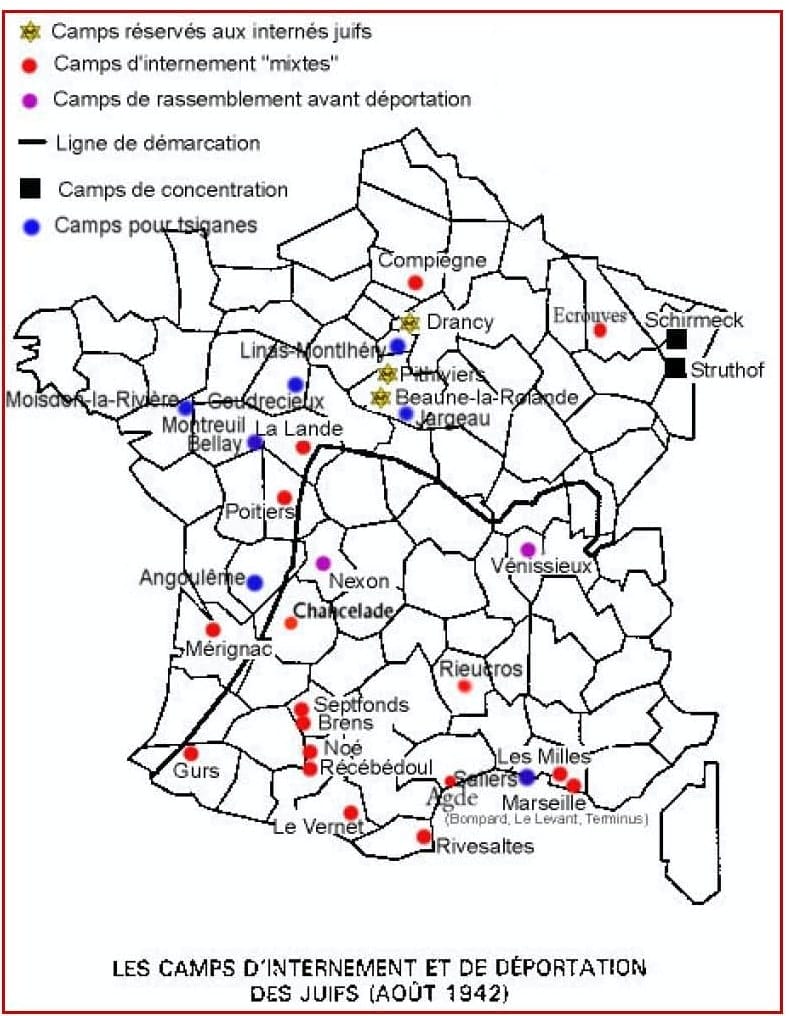 <span style="float: left; font-size: 26px; font-weight: bold; color: black;">3</span> Camps d’internement et premières rafles 46 s4.pa3 .012 camps internement MRJ MOI