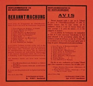 <span style="float: left; font-size: 26px; font-weight: bold; color: black;">2</span> Résistance armée, Résistance civile 2 s5.pa2 .003 avis allemand grevistes MRJ MOI