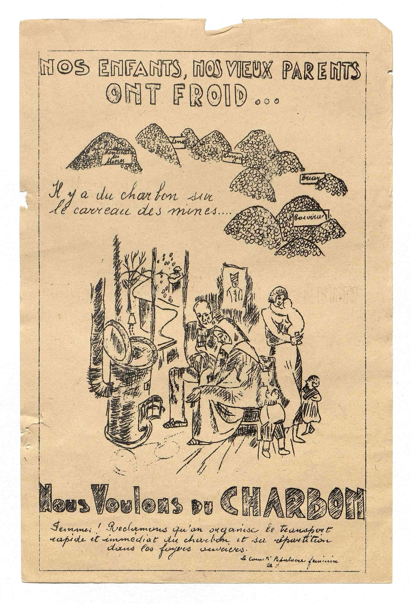 <span style="float: left; font-size: 26px; font-weight: bold; color: black;">3</span> Manifestations anti-hitlériennes et répression 52 s5.pa2 .008 comite populaire feminin janv1941 MRJ MOI