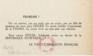 <span style="float: left; font-size: 26px; font-weight: bold; color: black;">2</span> Résistance armée, Résistance civile 15 s5.pa2 .015 .papillons jc 1941 MRJ MOI