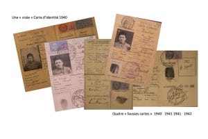 <span style="float: left; font-size: 26px; font-weight: bold; color: black;">2</span> Résistance armée, Résistance civile 17 s5.pa2 .016 pele mele faux papiers MRJ MOI