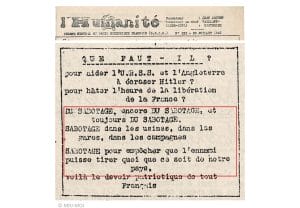 <span style="float: left; font-size: 26px; font-weight: bold; color: black;">3</span> Manifestations anti-hitlériennes et répression 13 s5.pa3 .010 humanite 25 juil41 mg MRJ MOI
