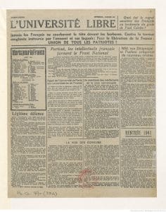 <span style="float: left; font-size: 26px; font-weight: bold; color: black;">3</span> Manifestations anti-hitlériennes et répression 4 s5.pa3 .015 universite libre aout41 MRJ MOI