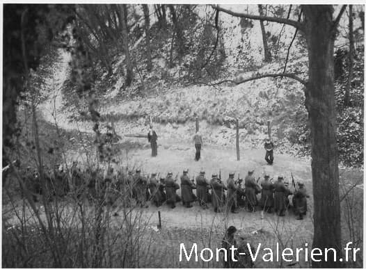 <span style="float: left; font-size: 26px; font-weight: bold; color: black;">3</span> Formes diverses de Résistance. Représailles. Exécutions d’otages 50 s6.pa3 .014 mtvalerien executions min MRJ MOI