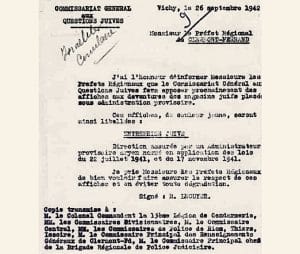 <span style="float: left; font-size: 26px; font-weight: bold; color: black;">1</span> Arsenal juridique anti-juif. Réaction de la M.O.I. 26 s7.pa1 .014 correspond cqj sept1942 min MRJ MOI