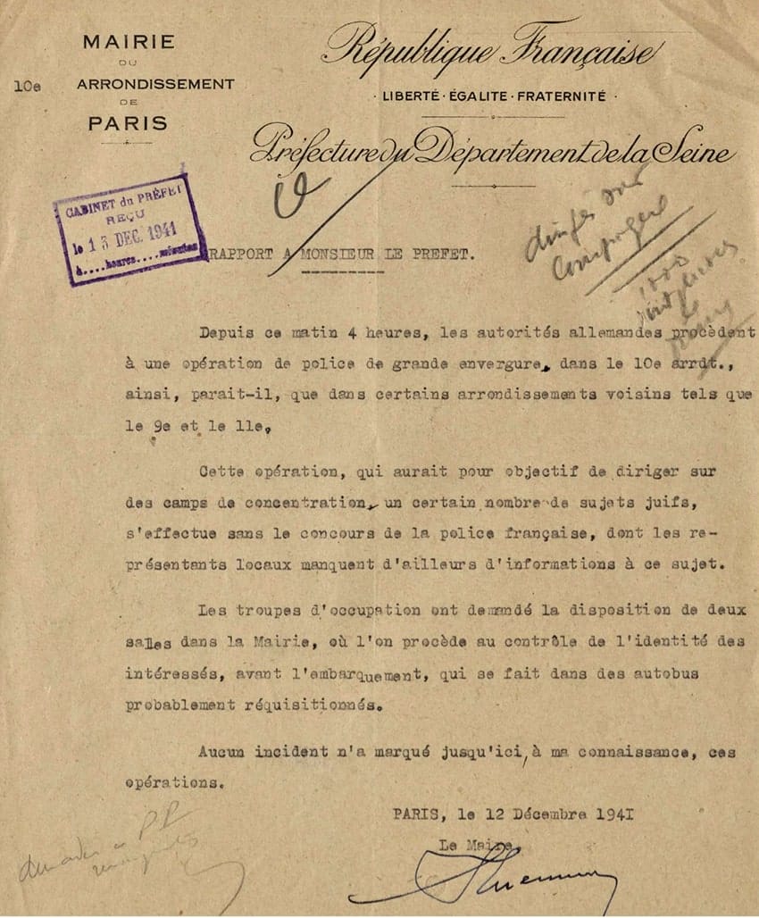 <span style="float: left; font-size: 26px; font-weight: bold; color: black;">2</span> Nouveau palier dans la politique de terreur 76 s7.pa2 .009 arrestations paris10e 12dec1941 min MRJ MOI