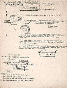 <span style="float: left; font-size: 26px; font-weight: bold; color: black;">1</span> Une action concertée 19 s9.pa1 .016 saliege prefet.19sept42 min MRJ MOI