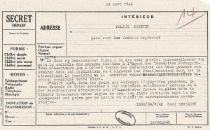 <span style="float: left; font-size: 26px; font-weight: bold; color: black;">1</span> Une action concertée 32 s9.pa1 .023 telelegramme bousquet 22aout42 min MRJ MOI