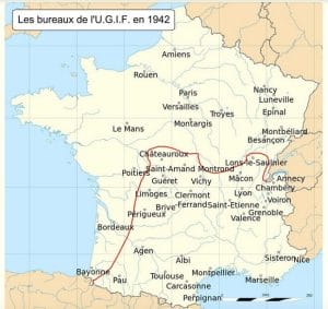 <span style="float: left; font-size: 26px; font-weight: bold; color: black;">2</span> D'autres actions de sauvetage 11 s9.pa2 .011 bureaux ugif 1942 carte MRJ MOI